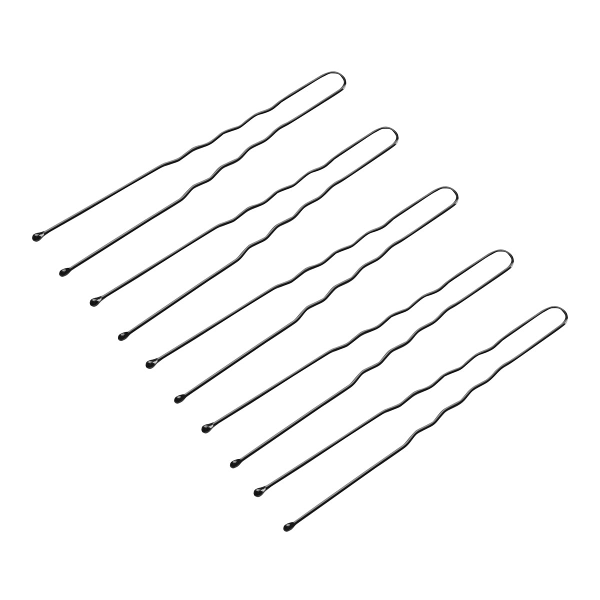 ActiveShop Hairpins E-65 300 pcs 7cm Black - isolated on a white background