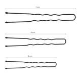 ActiveShop Hairpins E-65 300 pcs 7cm Black - isolated on a white background