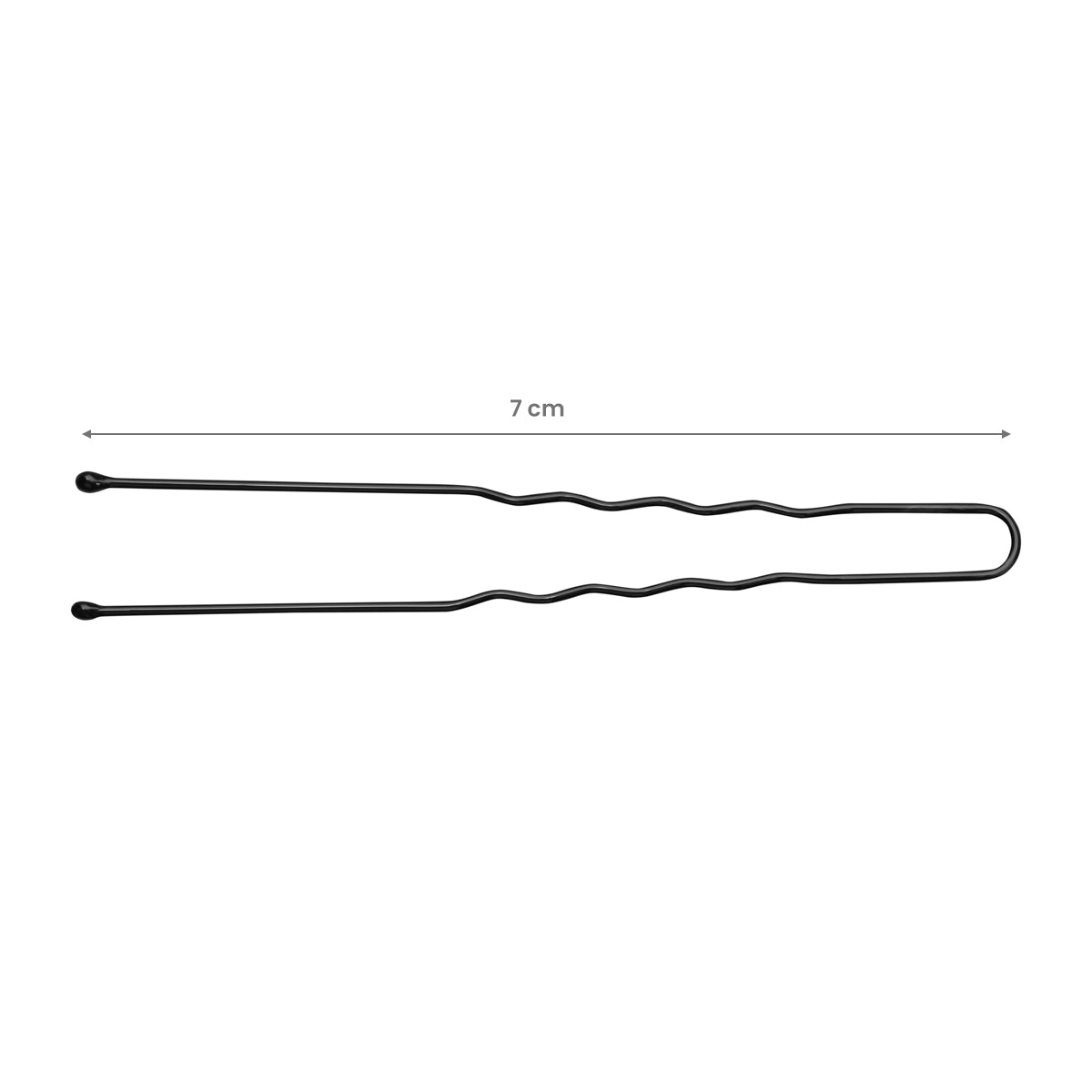 ActiveShop Hairpins E-65 300 pcs 7cm Black - isolated on a white background