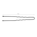 ActiveShop Hairpins E-65 300 pcs 7cm Black - isolated on a white background