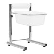 ActiveShop Height-Adjustable Pedicure Bowl Stand Chrome - pedicure bowl shown from above on a white background