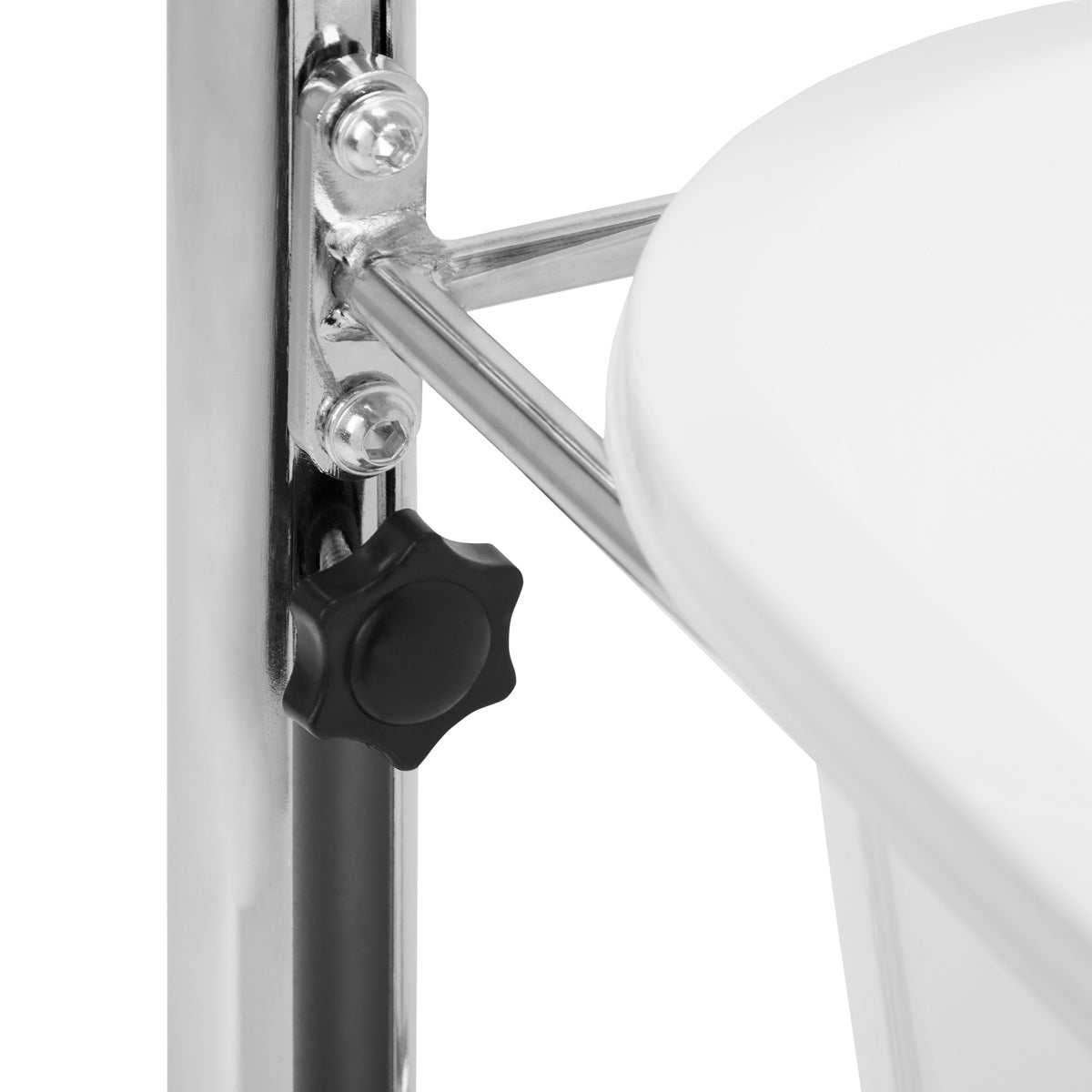 ActiveShop Height-Adjustable Pedicure Bowl Stand Chrome - pedicure bowl shown from above on a white background