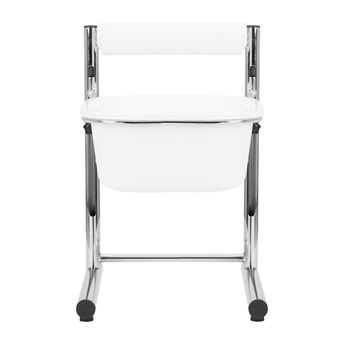 ActiveShop Height-Adjustable Pedicure Bowl Stand Chrome - pedicure bowl shown from above on a white background