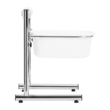 ActiveShop Height-Adjustable Pedicure Bowl Stand Chrome - pedicure bowl shown from above on a white background