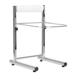 ActiveShop Height-Adjustable Pedicure Bowl Stand Chrome - pedicure bowl shown from above on a white background