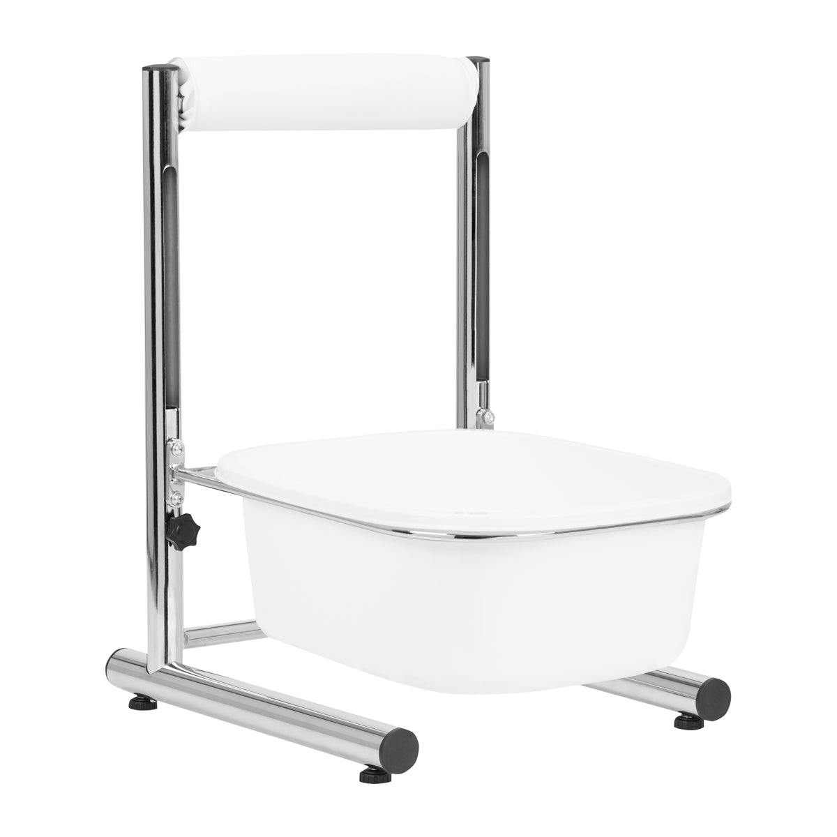 ActiveShop Height-Adjustable Pedicure Bowl Stand Chrome - pedicure bowl shown from above on a white background