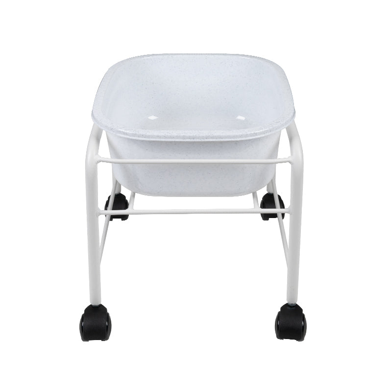 ActiveShop Height-Adjustable Pedicure Bowl Stand White - full product view on a white background