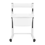 ActiveShop Height-Adjustable Pedicure Tray White - full product view on a white background