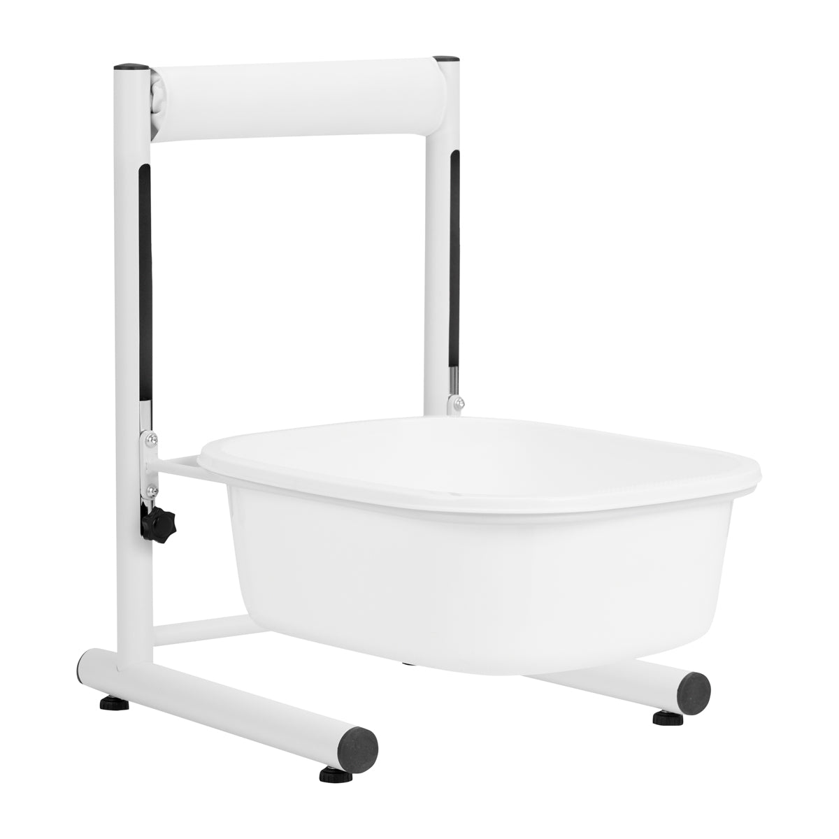 ActiveShop Height-Adjustable Pedicure Tray White - full product view on a white background
