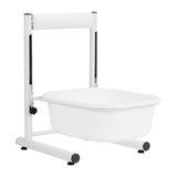 ActiveShop Height-Adjustable Pedicure Tray White - full product view on a white background