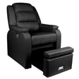 ActiveShop Hilton Pedicure Spa Chair Black - full product view at an angle on a white background