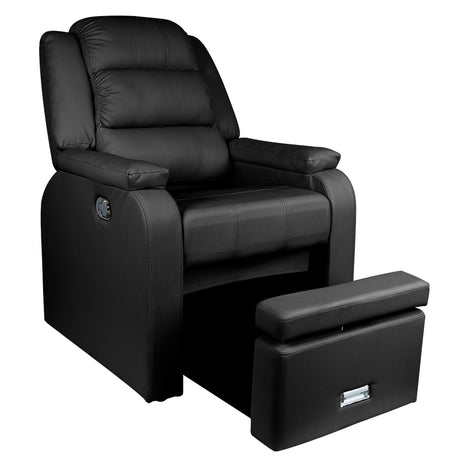ActiveShop Hilton Pedicure Spa Chair Black - full product view at an angle on a white background