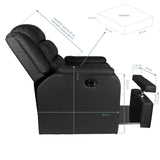 ActiveShop Hilton Pedicure Spa Chair Black - full product view on a white background