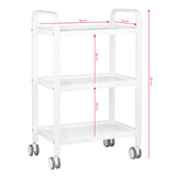 ActiveShop HS09 Cosmetic Trolley White - front view showing the storage and construction details
