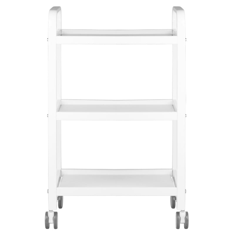 ActiveShop HS09 Cosmetic Trolley White - front view showing the storage and construction details