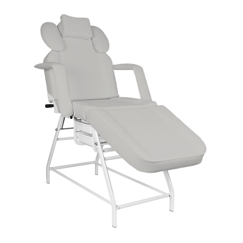 ActiveShop Ivette Eyelash Treatment Chair Grey - full product view at an angle on a white background