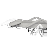 ActiveShop Ivette Eyelash Treatment Chair Grey - full product view on a white background