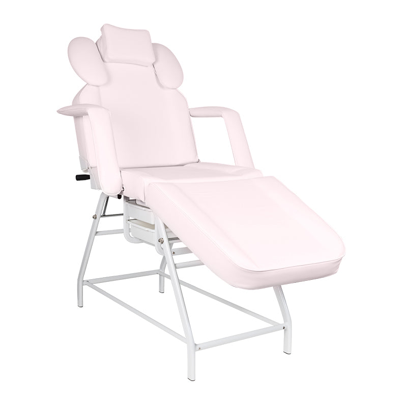 ActiveShop Ivette Eyelash Treatment Chair Pink - full product view at an angle on a white background
