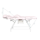 ActiveShop Ivette Eyelash Treatment Chair Pink - close-up showing the headrest, upholstery and adjustment controls