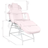ActiveShop Ivette Eyelash Treatment Chair Pink - close-up showing the headrest, upholstery and adjustment controls