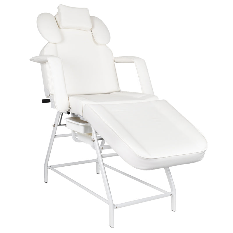 ActiveShop Ivette Eyelash Treatment Chair White - full product view at an angle on a white background