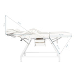 ActiveShop Ivette Eyelash Treatment Chair White - close-up showing the headrest, upholstery and adjustment controls