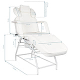 ActiveShop Ivette Eyelash Treatment Chair White - dimensions and measurements shown