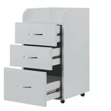 ActiveShop Kombi grey cabinet with all three drawers open