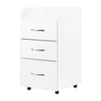 ActiveShop Kombi white cabinet with three drawers and castors