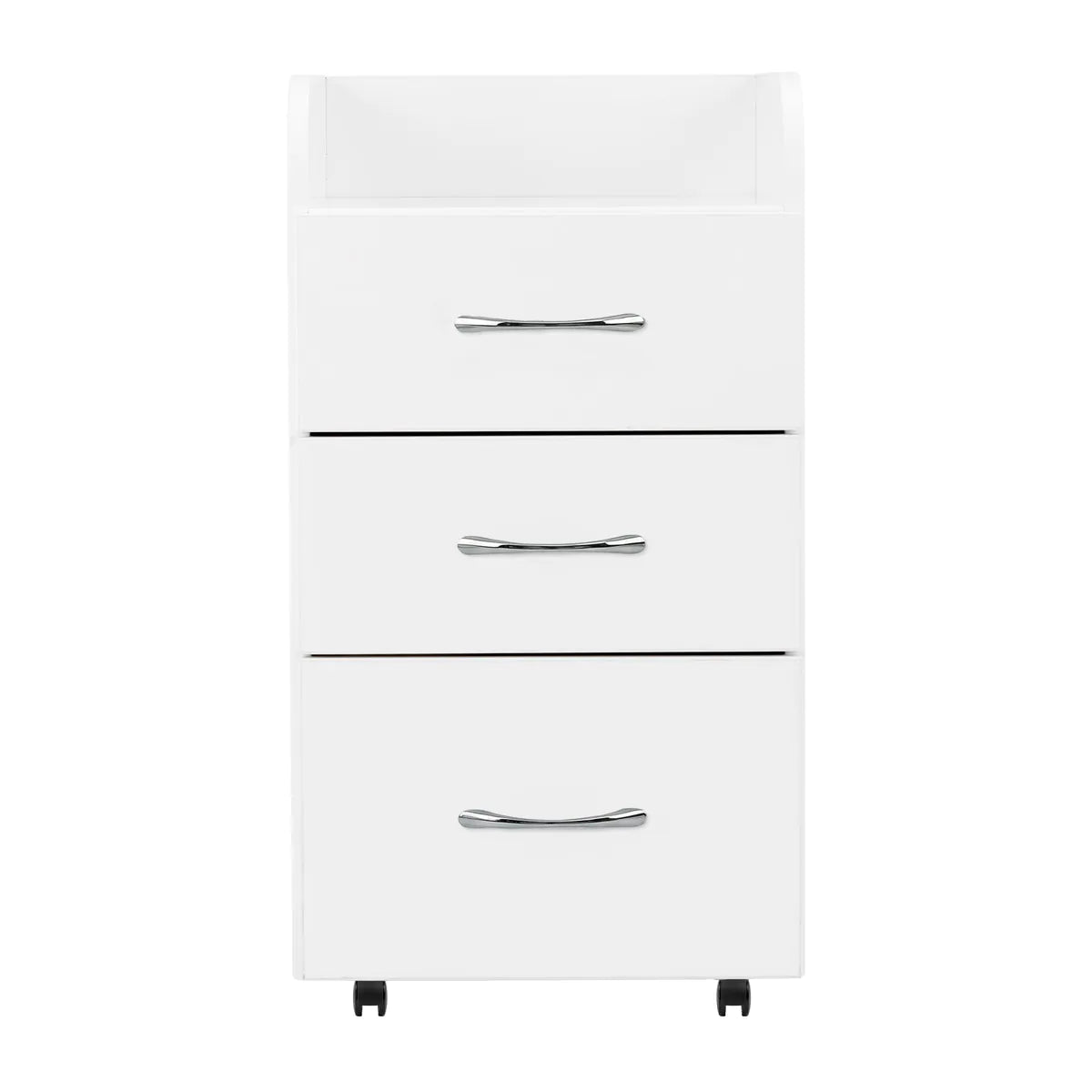 Front view of the ActiveShop Kombi white three-drawer cabinet
