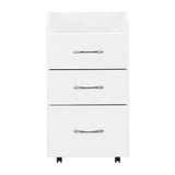 Front view of the ActiveShop Kombi white three-drawer cabinet