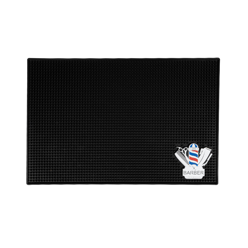 ActiveShop Large Barber Floor Mat - product displayed with its packaging on a dark background