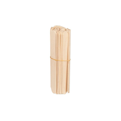 ActiveShop Large Wooden Spatula 150 × 18 × 1.8mm - 50 pcs - isolated on a white background