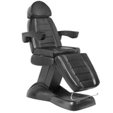 ActiveShop Lux Electric Beauty Bed Black - close-up showing the headrest, upholstery and adjustment controls