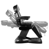 ActiveShop Lux Electric Beauty Bed Black - close-up showing the headrest, upholstery and adjustment controls