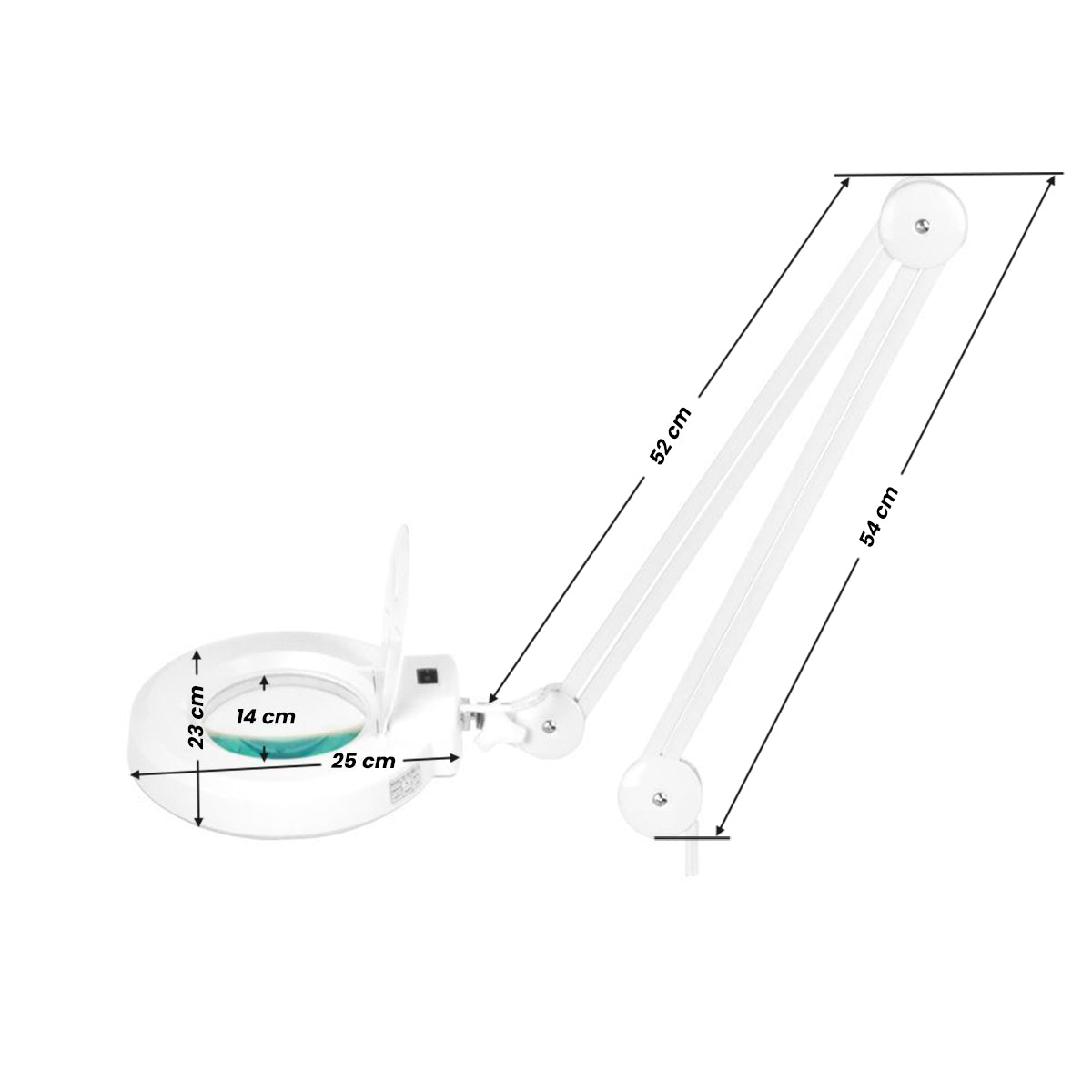 ActiveShop S4 LED Magnifier Lamp With Tripod - device housing and functional components shown on a white background