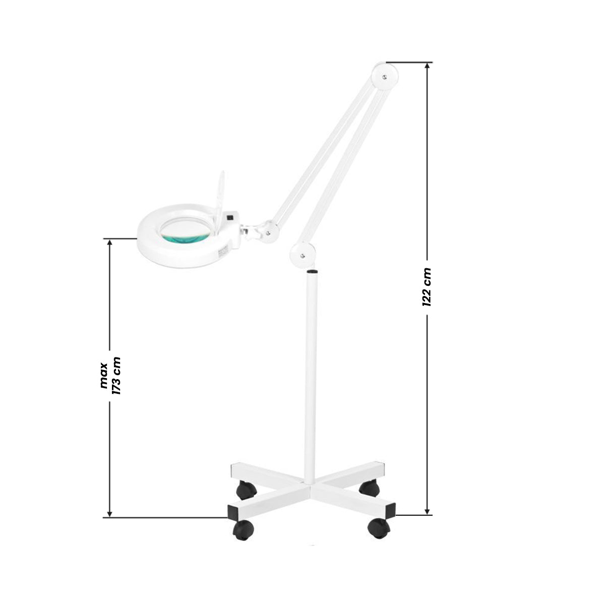 ActiveShop S4 LED Magnifier Lamp With Tripod - main unit with included components on a white background