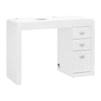 ActiveShop Manicure Desk 312 White Left - front view showing the storage and construction details