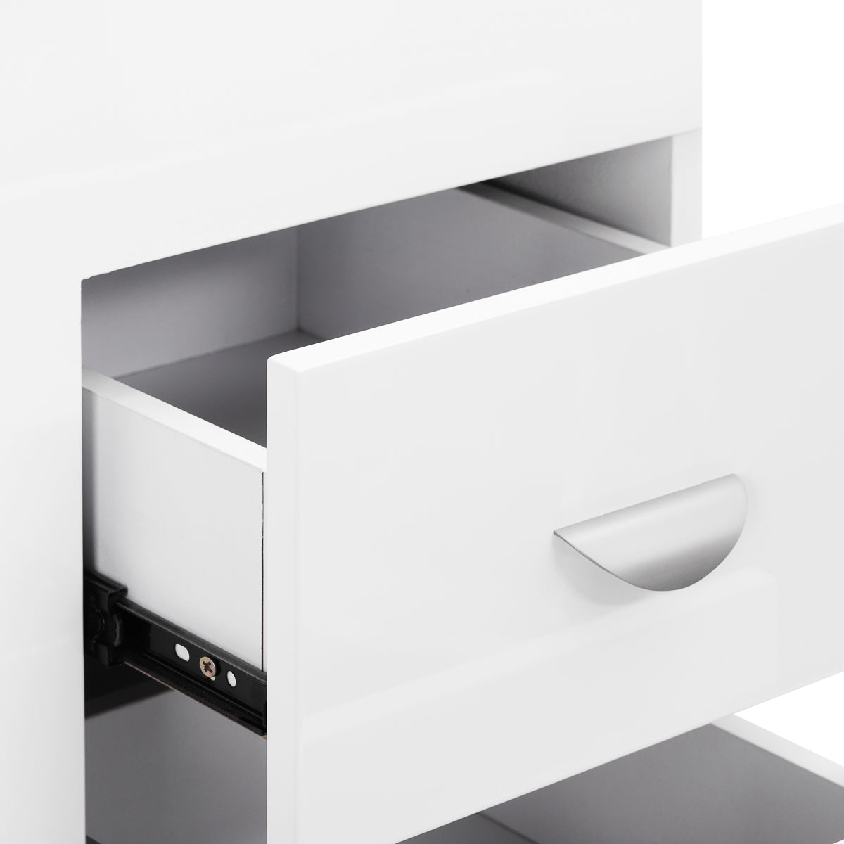 ActiveShop Manicure Desk 312 White Left - displayed in a professional treatment-room setting