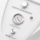 ActiveShop Microdermabrasion Device AM60 - close-up of the pressure gauge and control panel