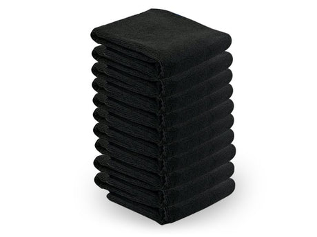 ActiveShop Microfiber Towel 73 × 40cm 10 pcs Black - isolated on a white background