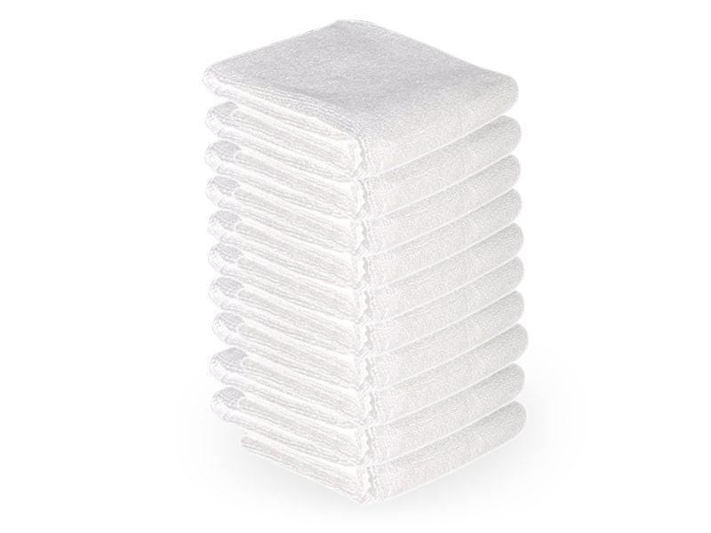 ActiveShop Microfiber Towel 73 × 40cm 10 pcs White - isolated on a white background
