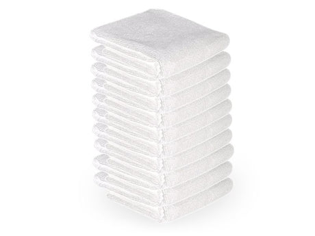 ActiveShop Microfiber Towel 73 × 40cm 10 pcs White - isolated on a white background