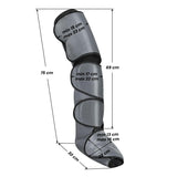 ActiveShop Mirusens Leg & Thigh Pressotherapy Device For Lymphatic Drainage - dimensions and measurements shown