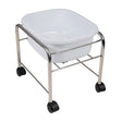 ActiveShop Mobile Pedicure Bowl Stand Chrome - full product view at an angle on a white background