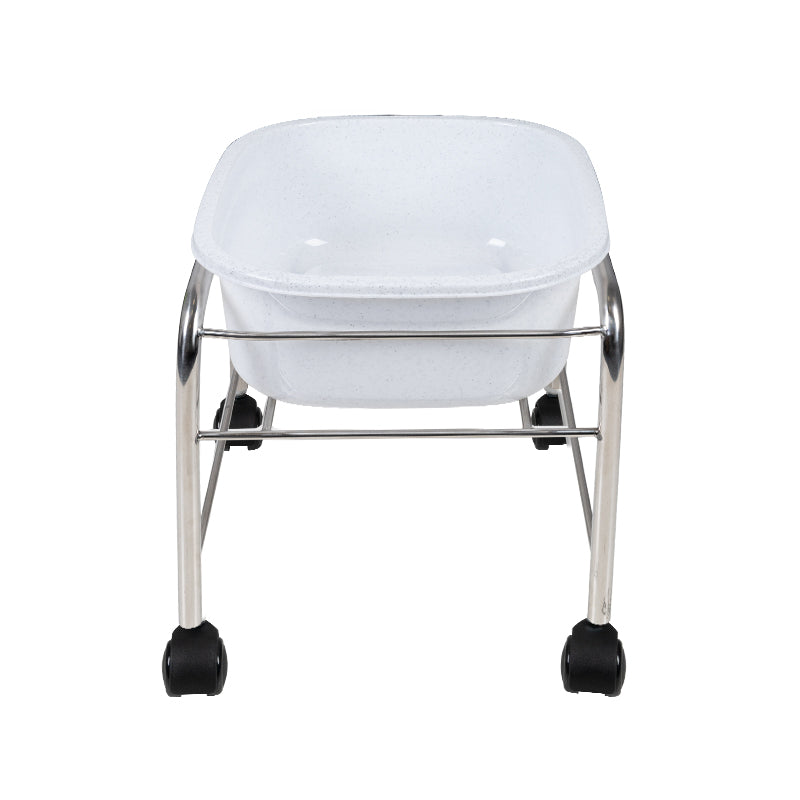 ActiveShop Mobile Pedicure Bowl Stand Chrome - full product view on a white background