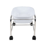 ActiveShop Mobile Pedicure Bowl Stand Chrome - full product view on a white background