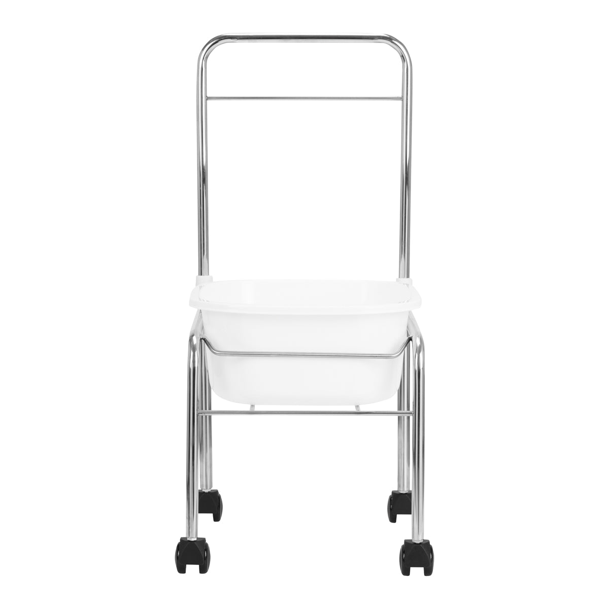 ActiveShop Mobile Pedicure Bowl Stand Chrome - full product view on a white background