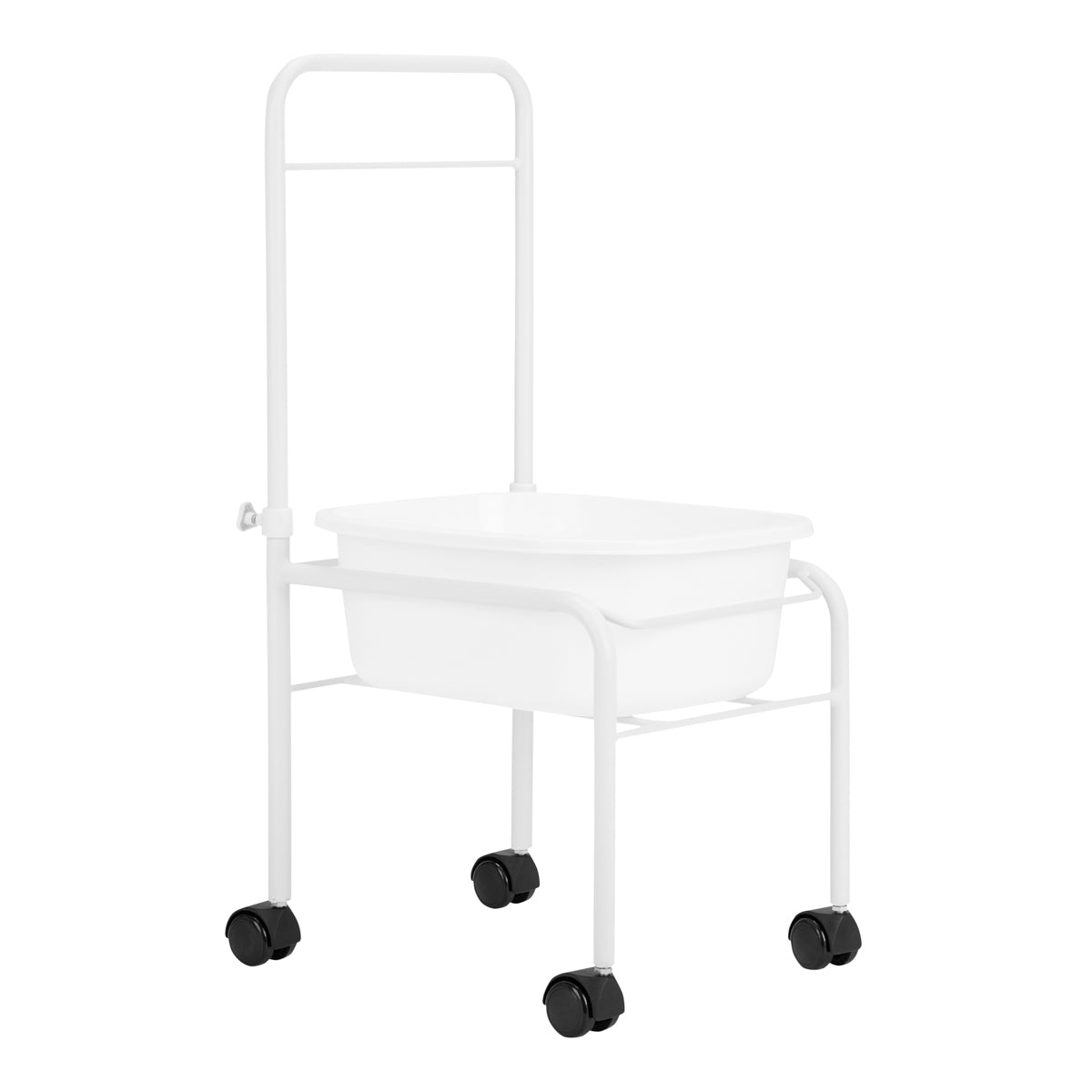 ActiveShop Mobile Pedicure Bowl Stand White - full product view at an angle on a white background