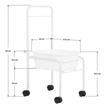 ActiveShop Mobile Pedicure Bowl Stand White - full product view on a white background